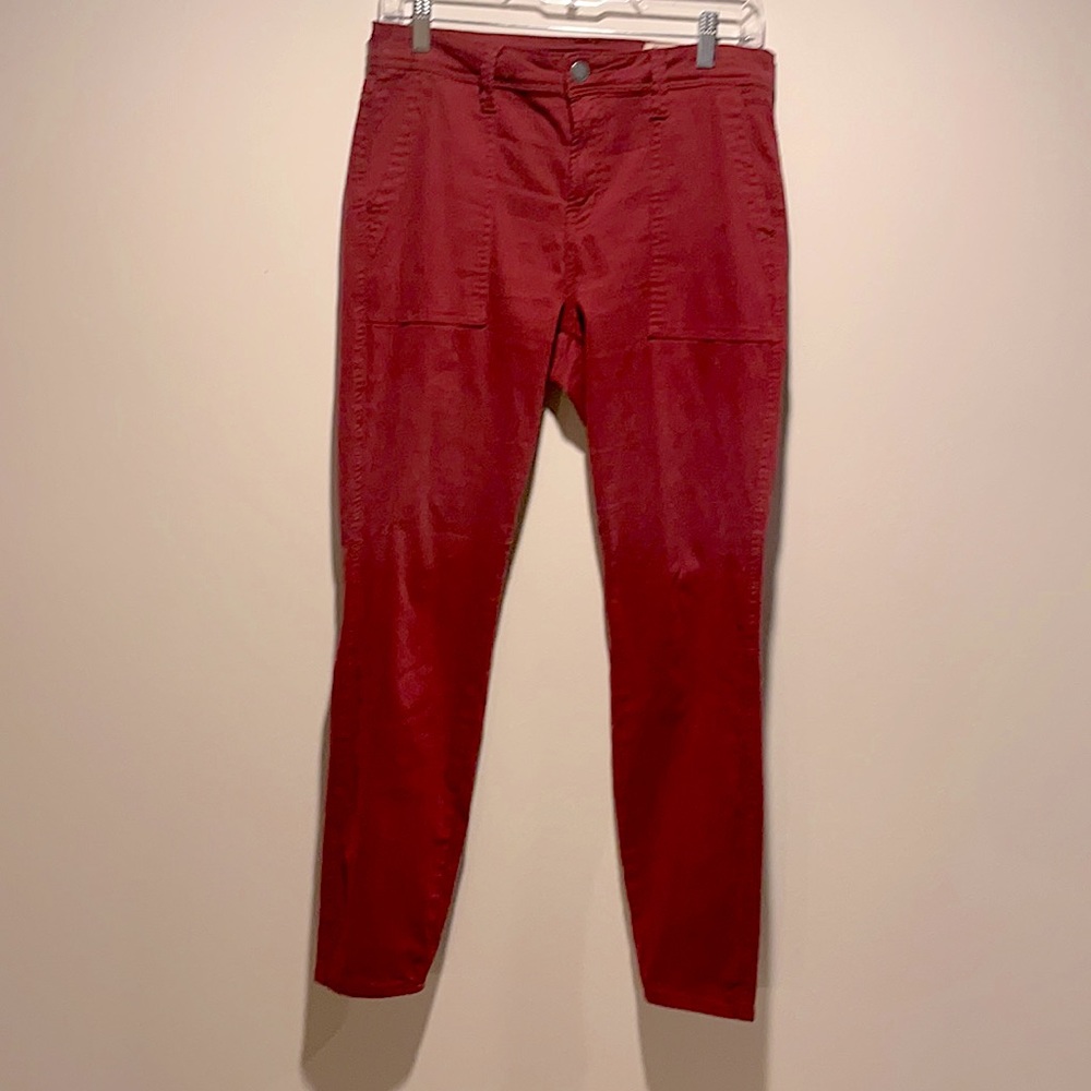 Red Cargo Skinny Pant